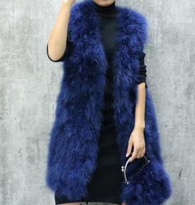 Ostrich feather turkey feather vest
